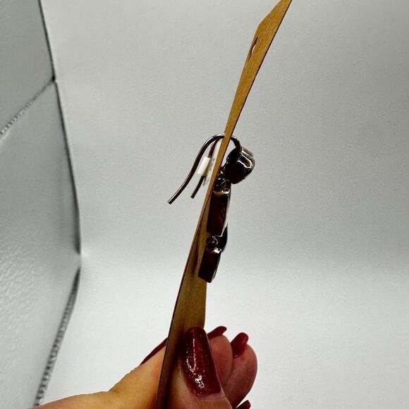 Stunning peridot and solid Sterling silver dangle earrings! - Picture 6 of 9